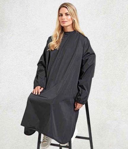 Premier Waterproof Long Sleeve Salon Gown - BLK - ONE